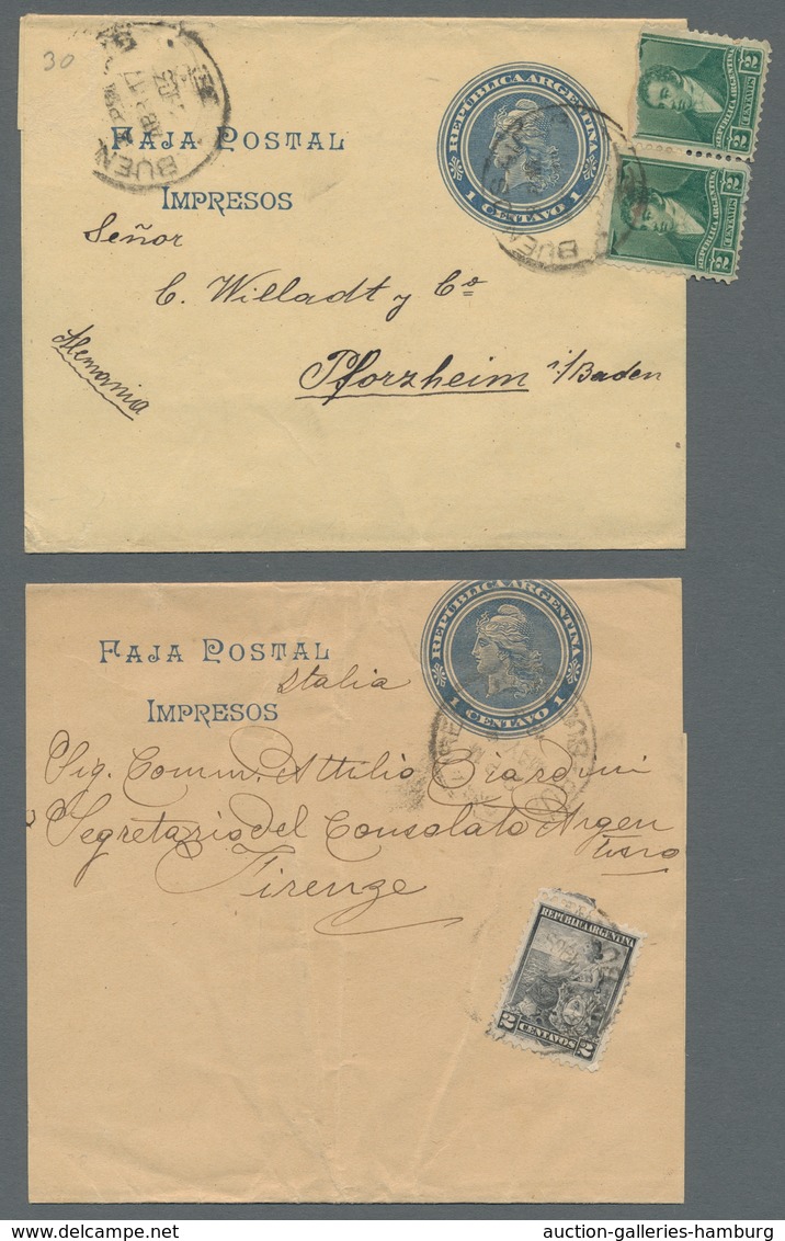 Argentinien: 1897-1908, assembly of 16 postal stationeries allegory of the Republic of Argentina all