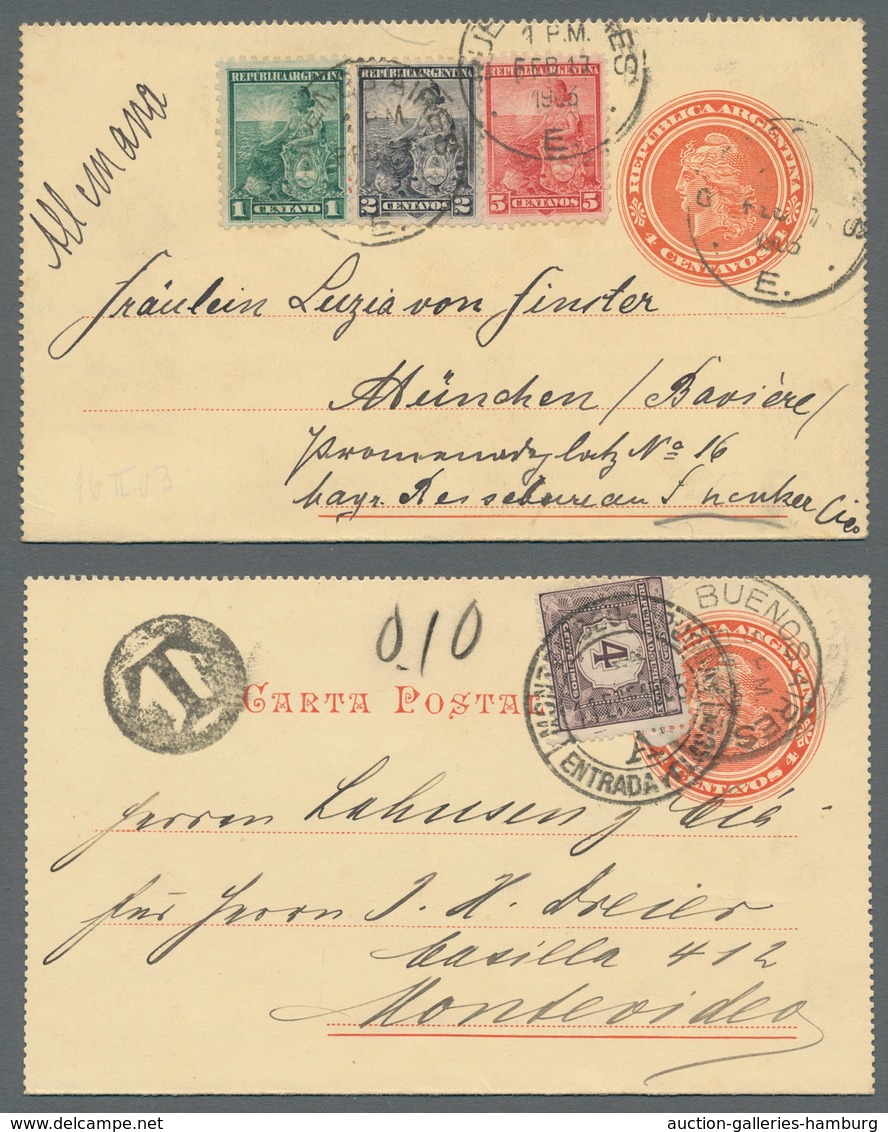 Argentinien: 1897-1908, assembly of 16 postal stationeries allegory of the Republic of Argentina all