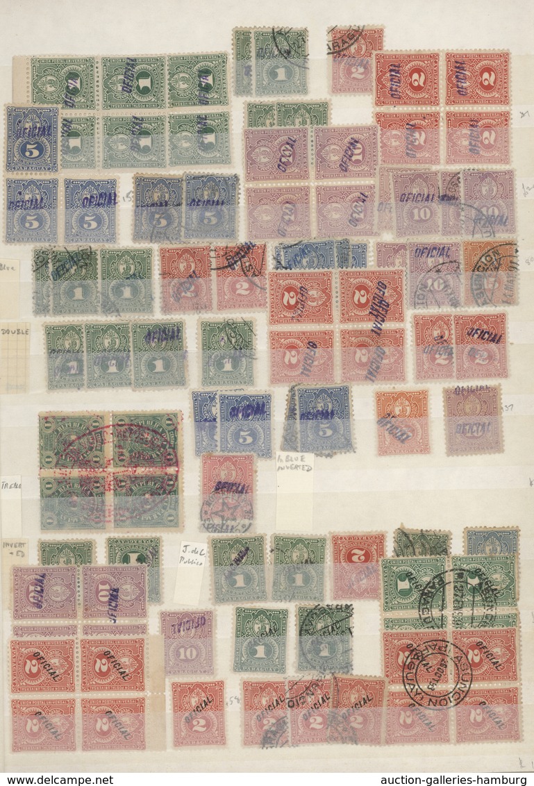 Paraguay: 1880/1900 (ca.), Comprehensive Collection/accumulation Of Mainly The "Lion" Issues, Also O - Paraguay