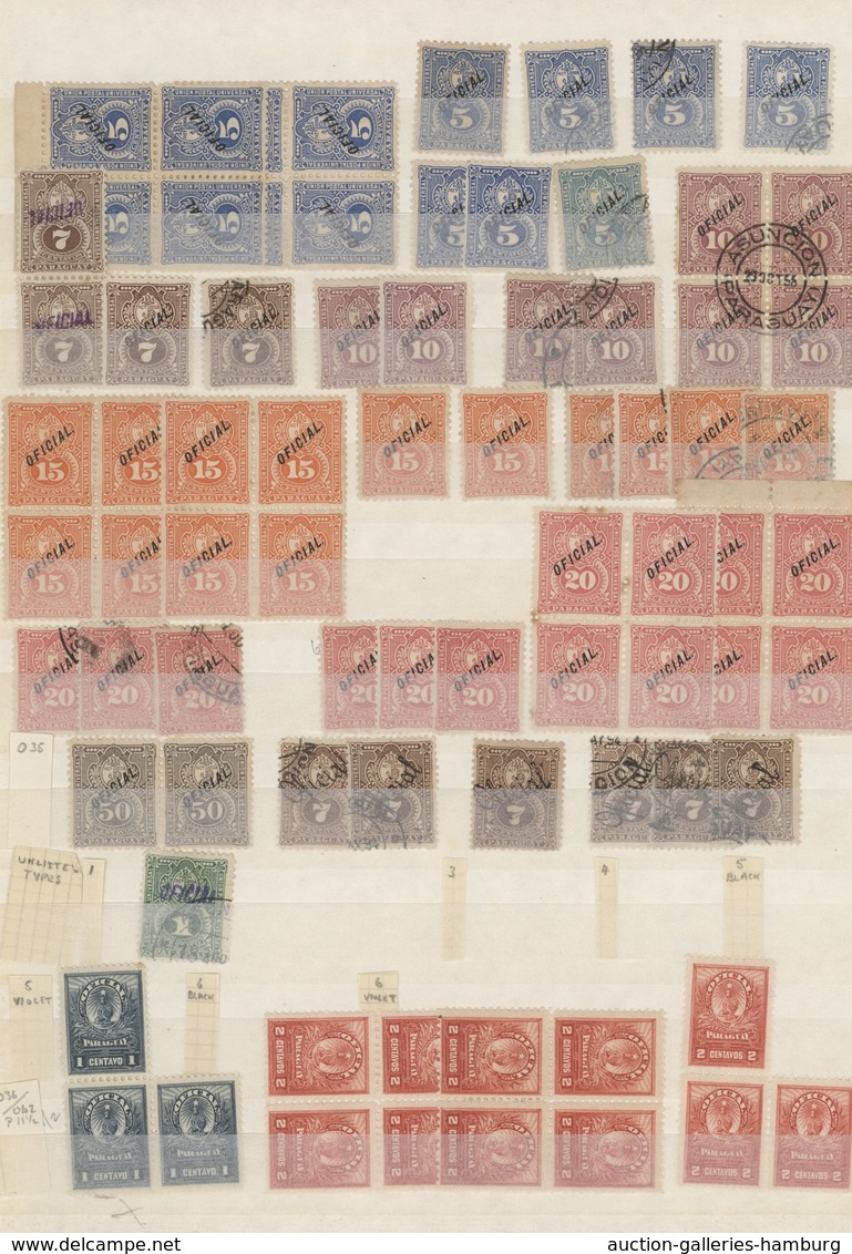 Paraguay: 1880/1900 (ca.), Comprehensive Collection/accumulation Of Mainly The "Lion" Issues, Also O - Paraguay