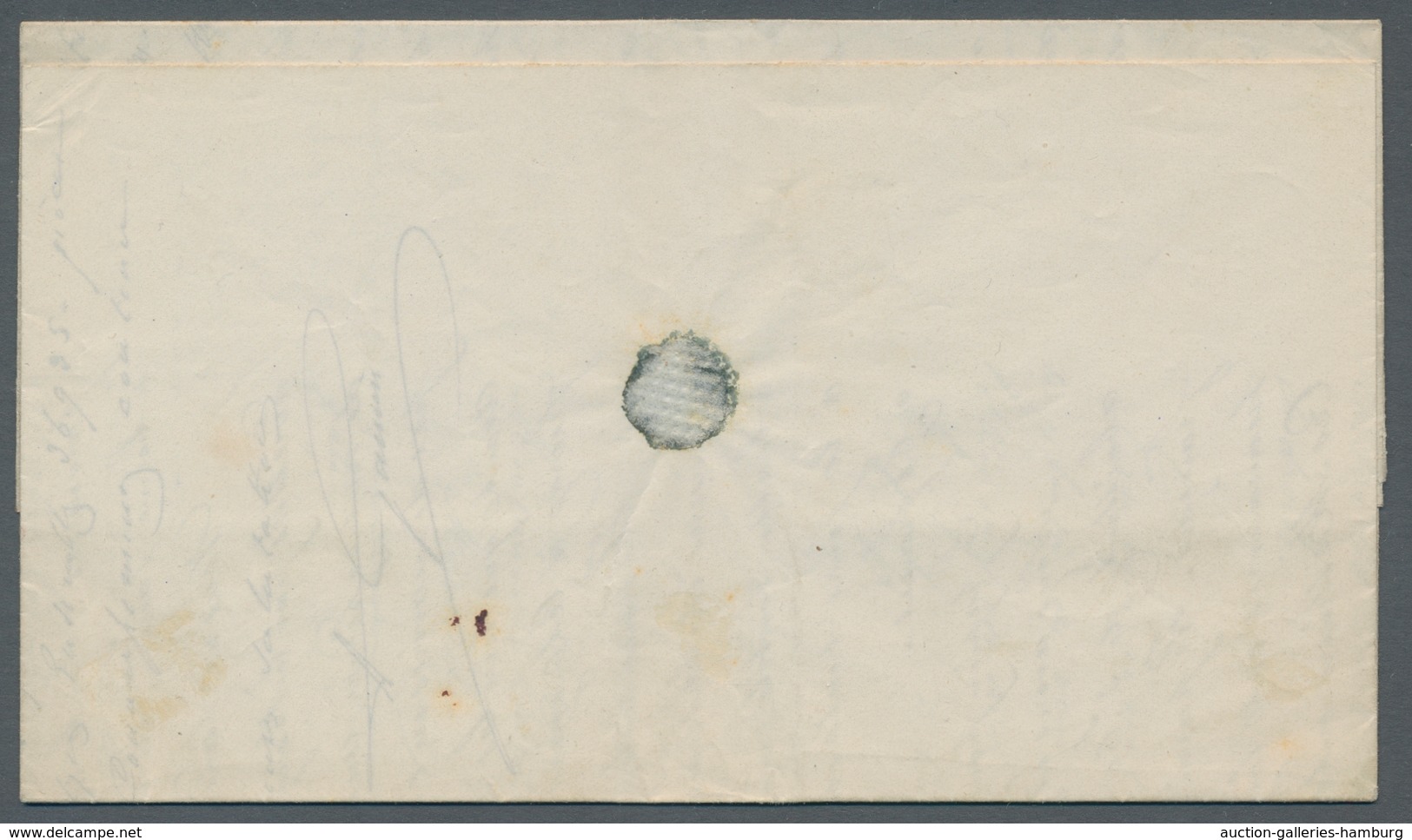 Reunion: 1820-66, interessante Sammlung von 122 markenlosen Altbriefen in zwei Briefealben mit diver