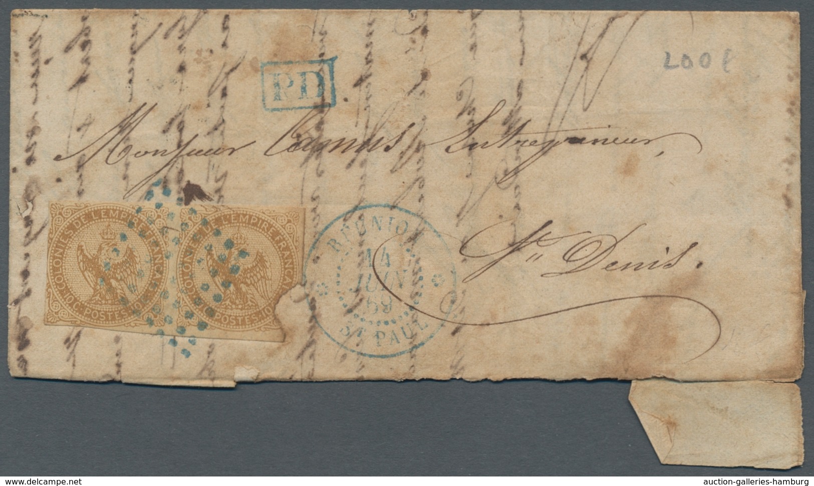 Reunion: 1854-1912, Ungemein Reichhaltige Sammlung Von 190 Frankierten Briefen, Karten, Briefvorders - Ungebraucht