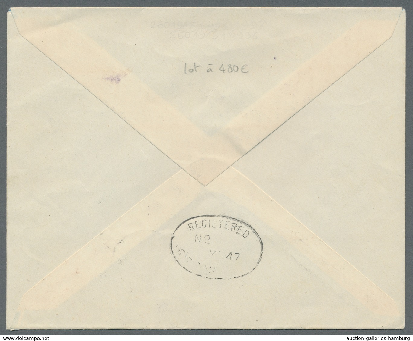 Reunion: 1917-75, reichhaltige Sammlung von 100 Briefen und Karten im Briefealbum, überwiegend Luftp