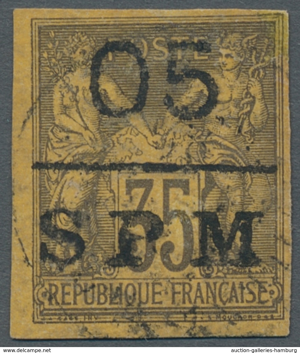 St. Pierre Und Miquelon: 1885 - 1901; Gehaltvolle Sammlung Der Frühen Ausgaben Ungebraucht Oder Gest - Other & Unclassified