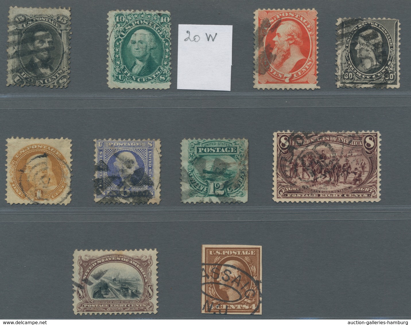 Vereinigte Staaten Von Amerika: 1851 - 1913, Sammlung Auf Steckblättern Mit Vielen Sauberen Stempeln - Unused Stamps