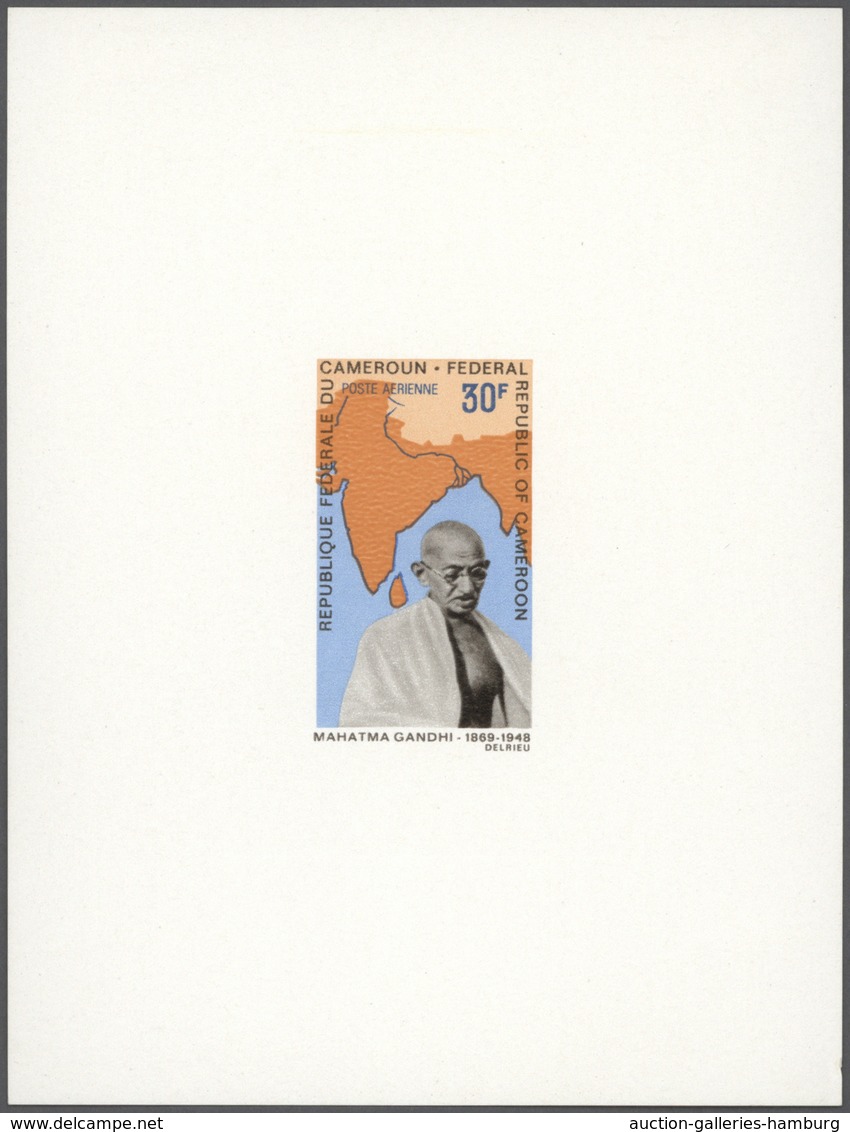 Thematik: Persönlichkeiten - Gandhi / Personalities - Gandhi: 1968/1969, French Africa (Cameroun, Ga - Mahatma Gandhi