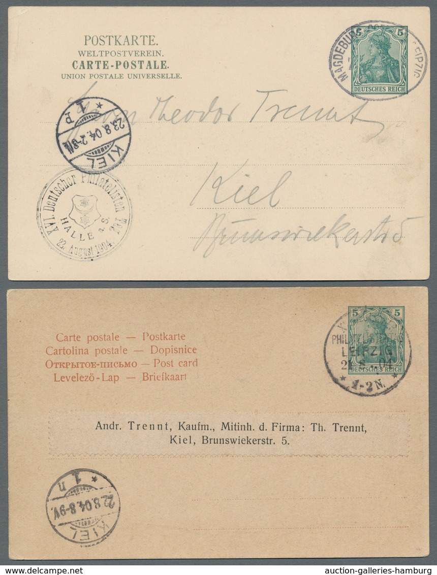 Thematik: Philatelistentage / philatelic congresses: 1899-2001, Sammlung von 47 Belegen von verschie