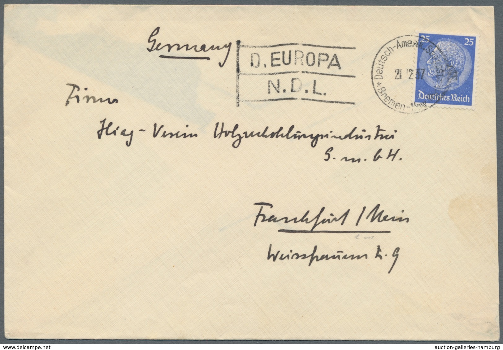 Schiffspost Deutschland: 1900-1937, Partie Von 13 Schiffspostbelegen (teils Ansichtskarten) Mit U.a. - Covers & Documents