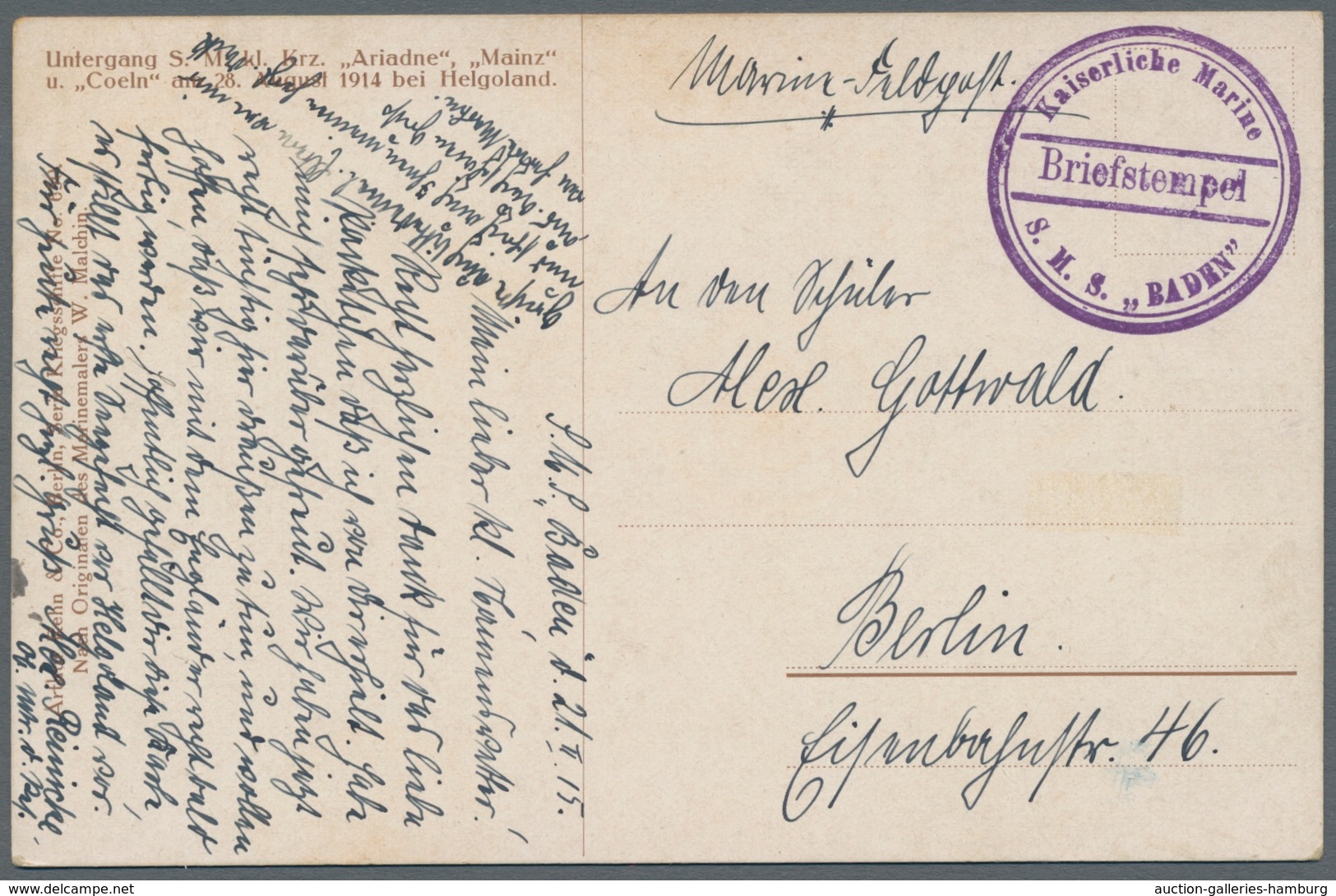 Schiffspost Deutschland: 1900-1937, Partie Von 13 Schiffspostbelegen (teils Ansichtskarten) Mit U.a. - Covers & Documents