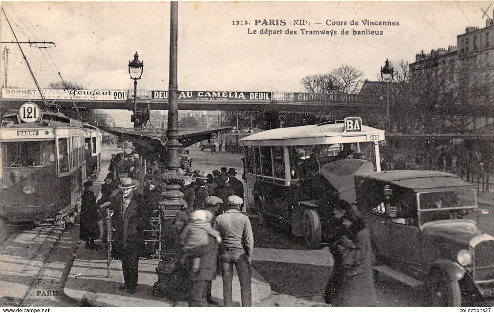 75012-PARIS-COURS DE VINCENNES- LE DEPART DES TRAMWAYS DE BANLIEUE - Metro, Stations