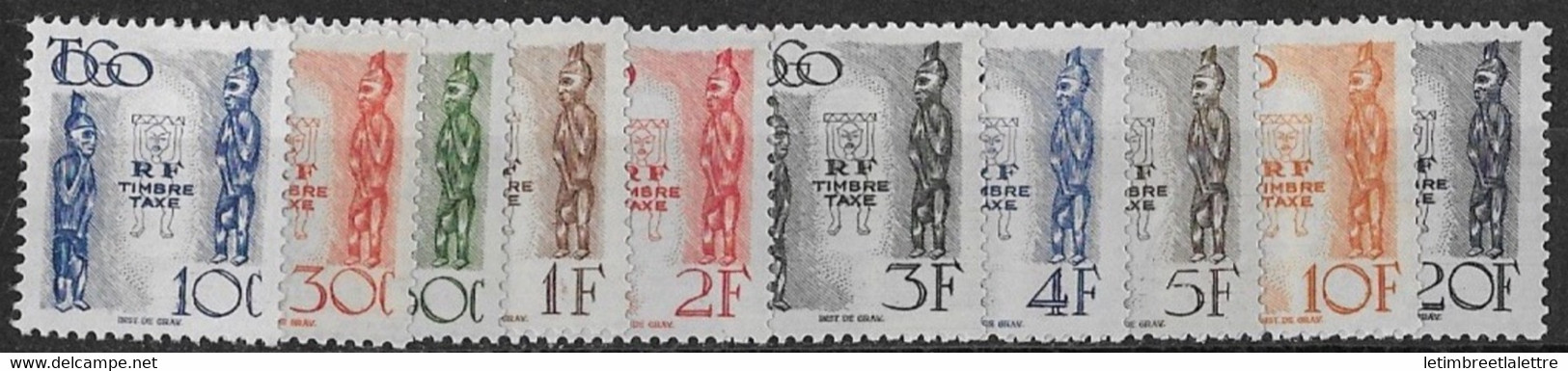 ⭐ Togo - Taxe - YT N° 38 à 47 * - Neuf Avec Charnière - 1947 ⭐ - Unused Stamps