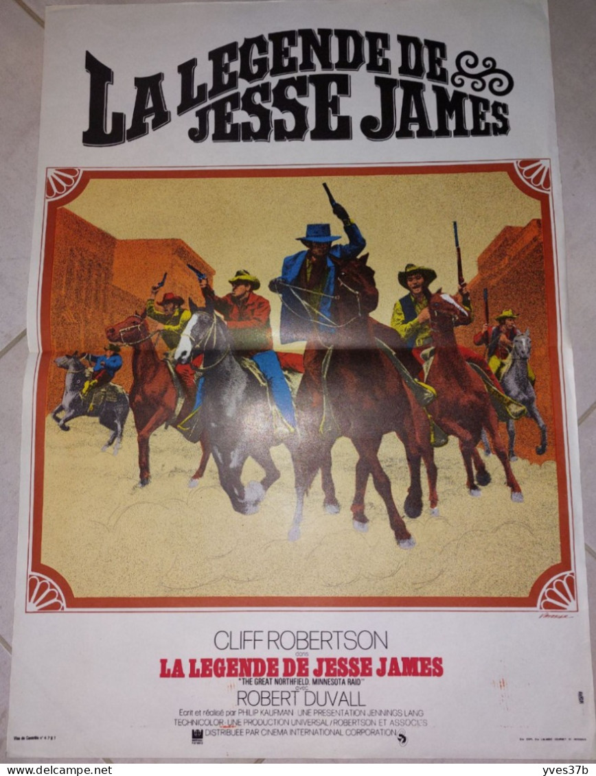 "La Légende De Jesse James" Cliff Robertson...1972 - Affiche 40x56 - TTB - Plakate & Poster