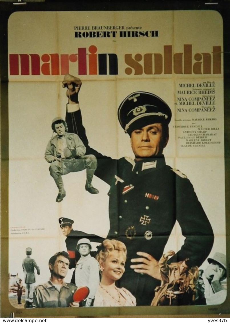 "Martin Soldat" Robert Hirsch, Nina Campaneez...1966 - Affiche  120x160 - TTB - Afiches & Pósters