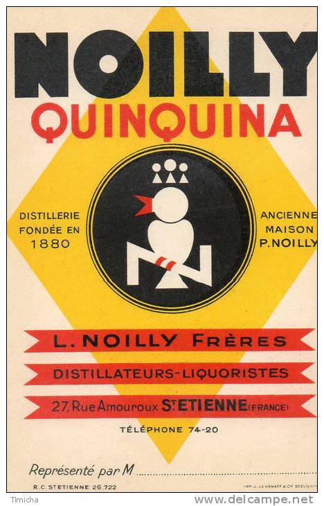 (52)  NOILLY - Quinquina - Publicité