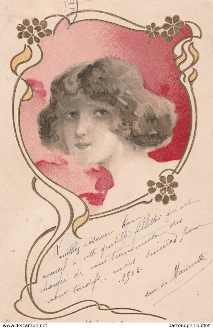 Cartolina - Postcard /  Viaggiata - Sent /  Donnina. A Rilievo - Femmes