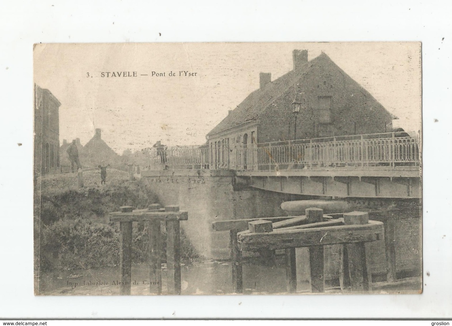 STAVELE 3 PONT DE L'YSER 1918 - Alveringem