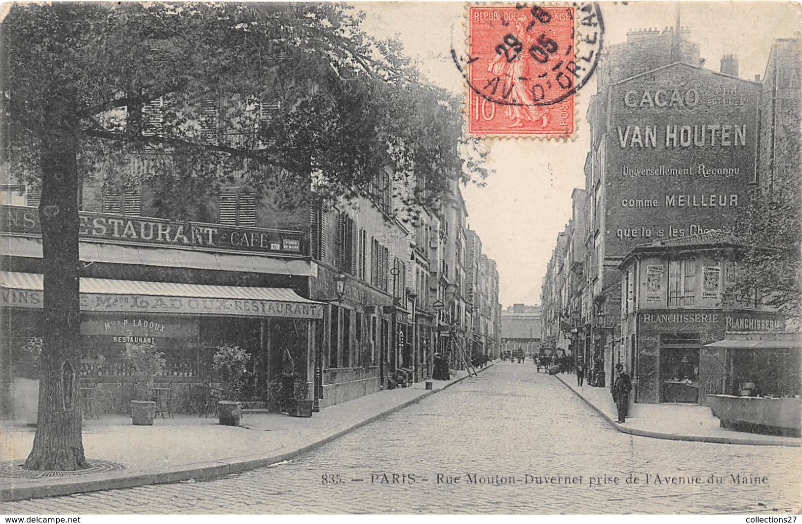 75014-PARIS-RUE MOUTON DUVERNET PRISE DE L'AVENUE DU MAINE - Arrondissement: 14