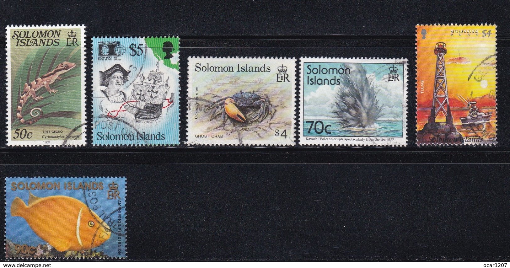 Lot 6 Used Different - Solomon Islands (1978-...)