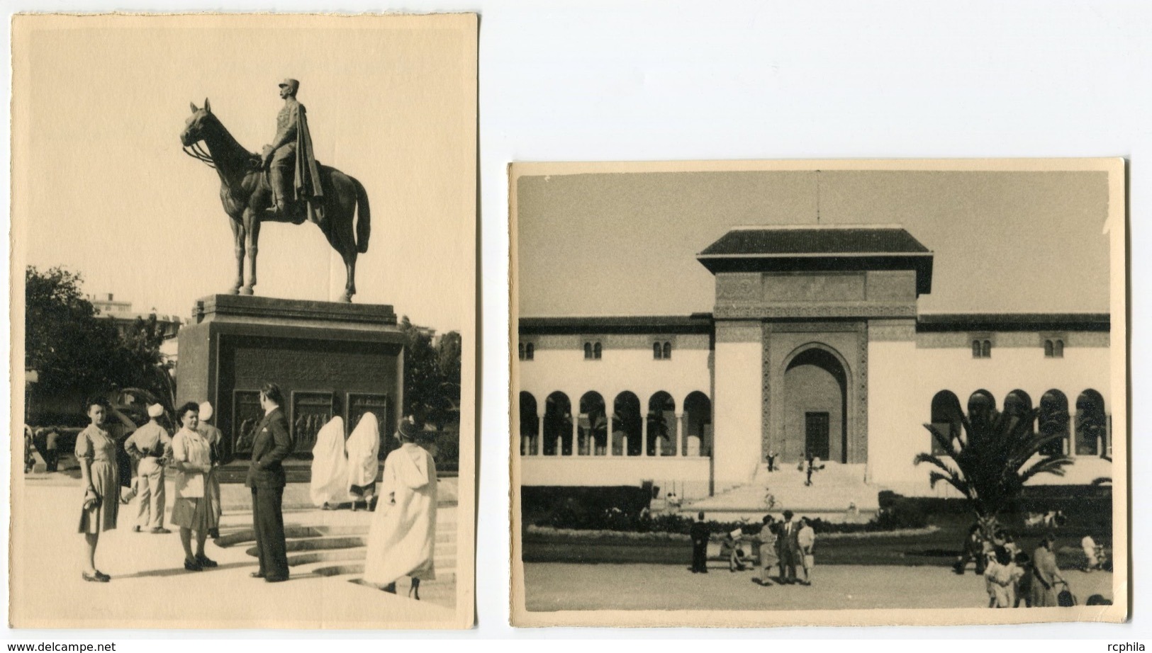 RC 14207 ALGERIE PHOTOS PLACE LYAUTEY STATUE DU MARECHAL ET LE PALAIS DE JUSTICE ALGER - Afrique