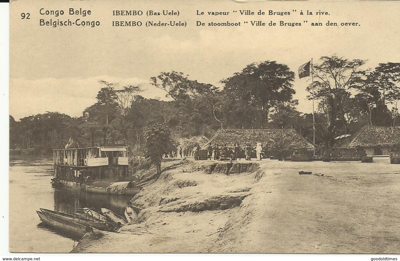 Congo Belge Ibembo Le Vapeur "Ville De Bruges" à Le Rive   (2310) - Congo Belge