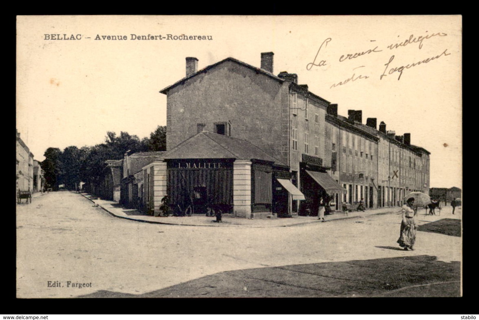 87 - BELLAC - AVENUE DENFERT-ROCHEREAU - MAGASIN L. MALITTE - Bellac