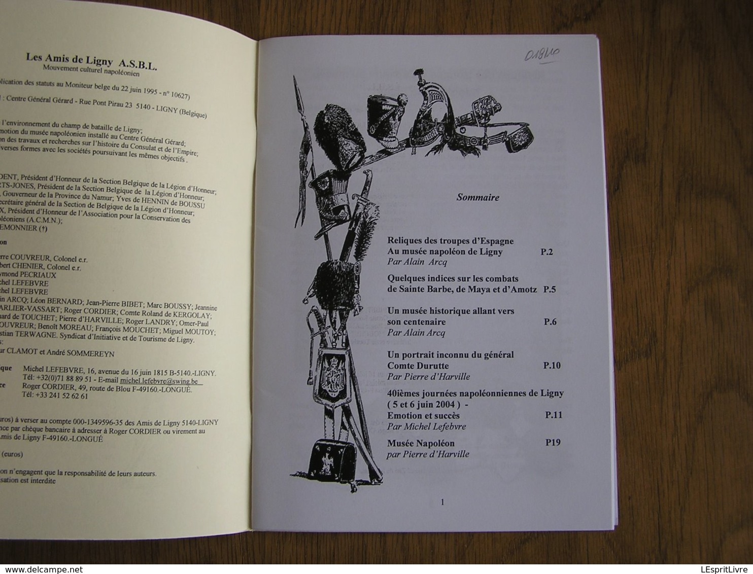 LES AMIS DE LIGNY N° 20 Histoire 1er EMPIRE 1815 Napoléon Empereur Bataille Combats De Maya D'Amotz Général Durutte - Geschiedenis