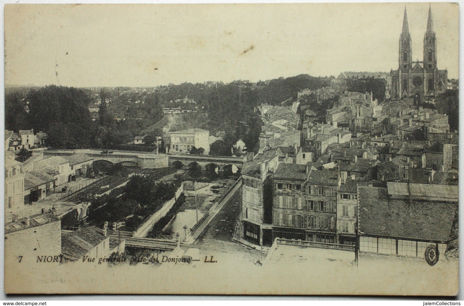 NIORT Vue Générale Prise Du DONJON (cachet Train Sanitaire Semi-perm. Midi) - Niort