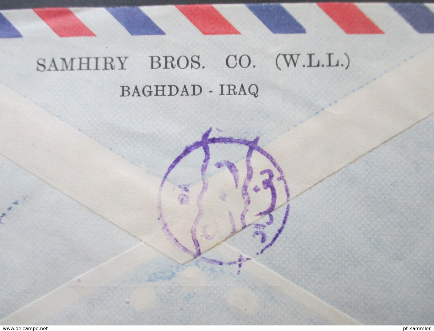 Irak / Iraq Luftpost / Air Mail 1965 Samhiry Bros Co. Baghdad - Mimstedt Kreide Und Mergelwerk - Irak