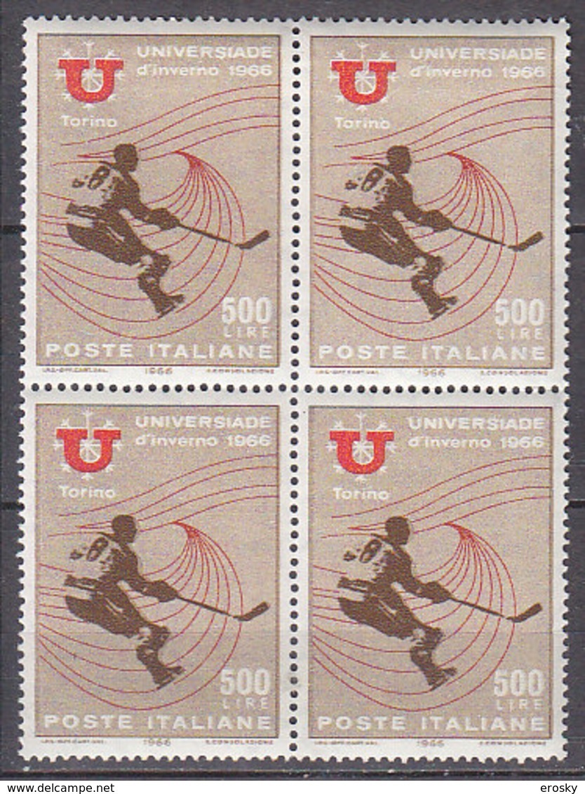 PGL DF042 - ITALIA REPUBBLICA 1966 SASSONE N°1016 ** QUARTINA - 1961-70:  Nuevos