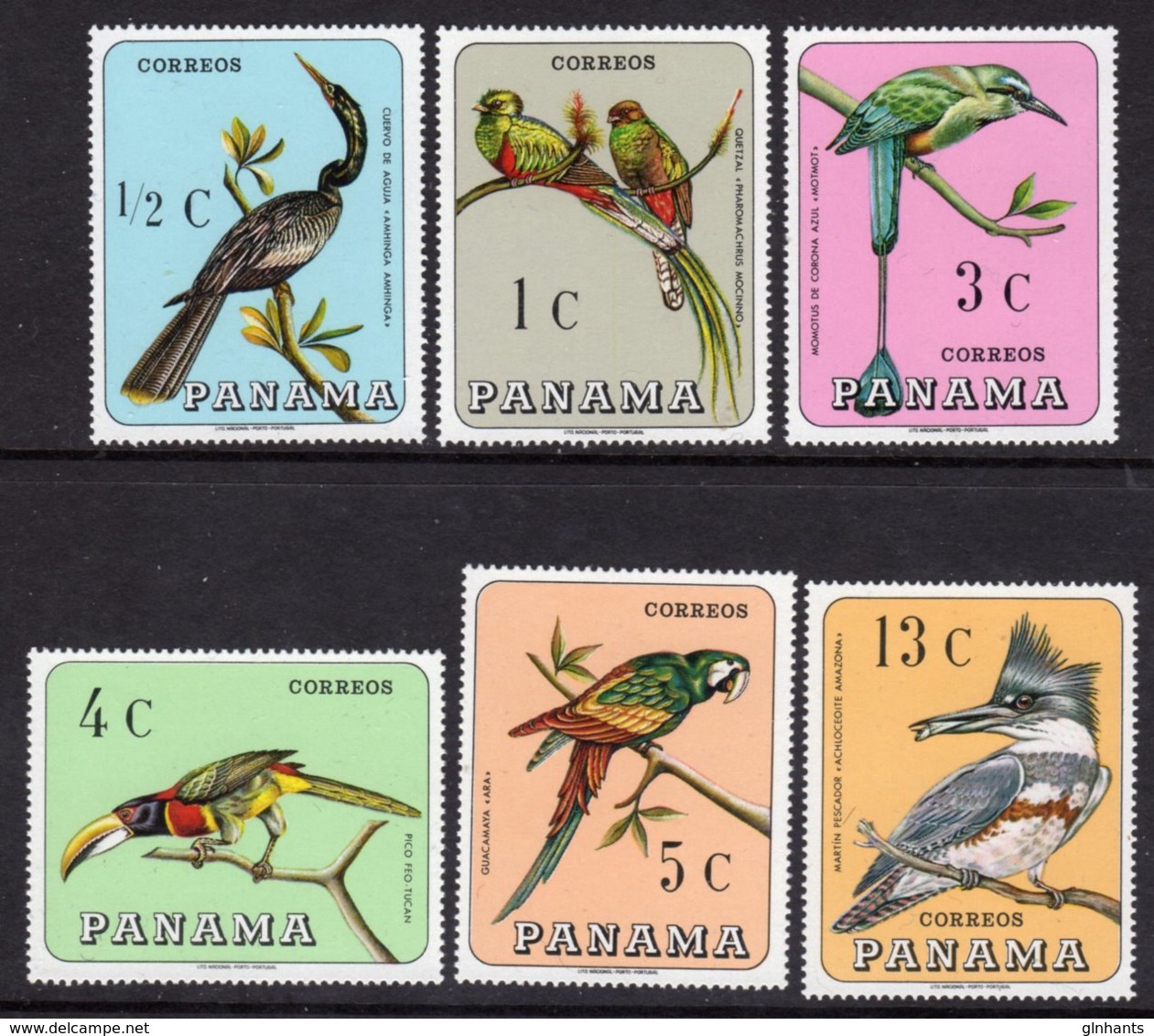 PANAMA - 1967 WILD BIRDS SET (6V) FINE MNH ** SG 944-949 - Panama