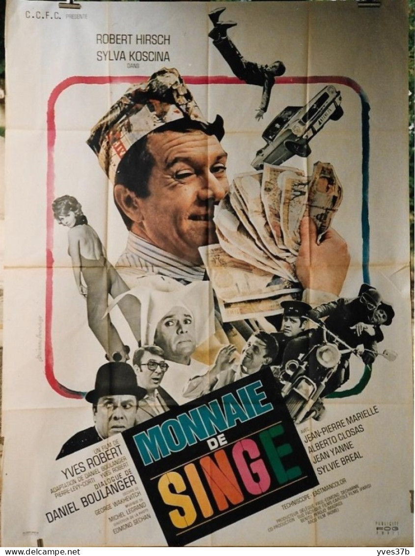 "Monnaie De Singe" Robert Hirsch, Sylva Koscina...1965 - Affiche 120x160 - TTB - Plakate & Poster