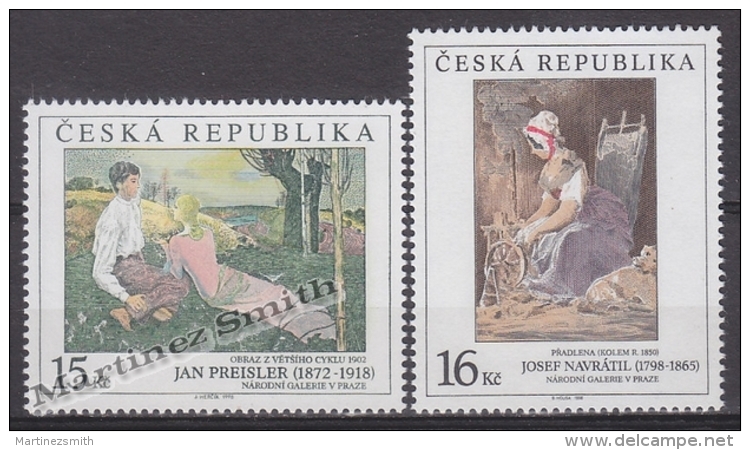 Czech Republic - Tcheque 1998 Yvert 196-97 Art, Paintings, Preisler &amp; Navratil - MNH - Neufs