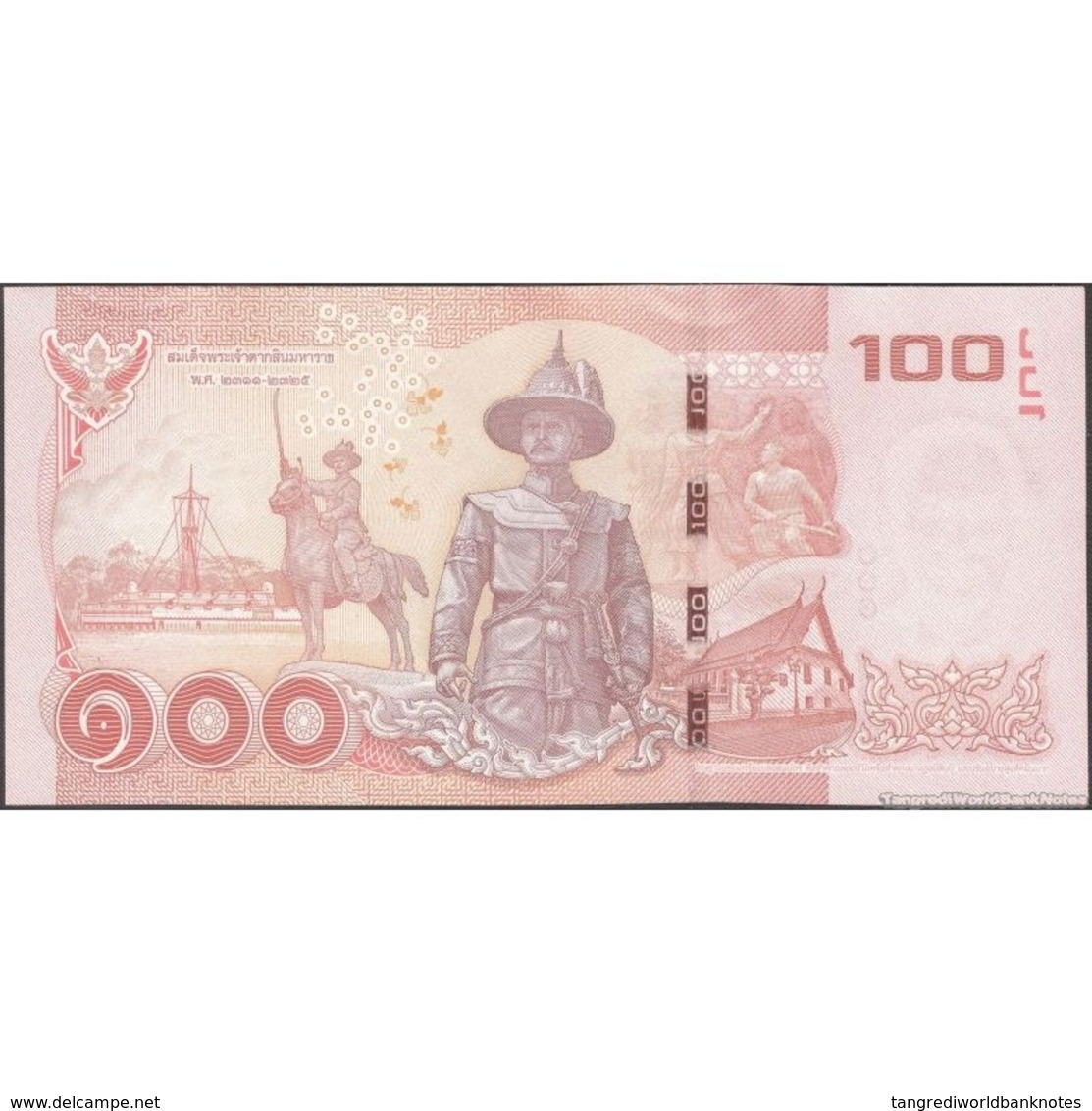 TWN - THAILAND 120a - 100 Baht 2010 Prefix 1 A UNC - Thailand