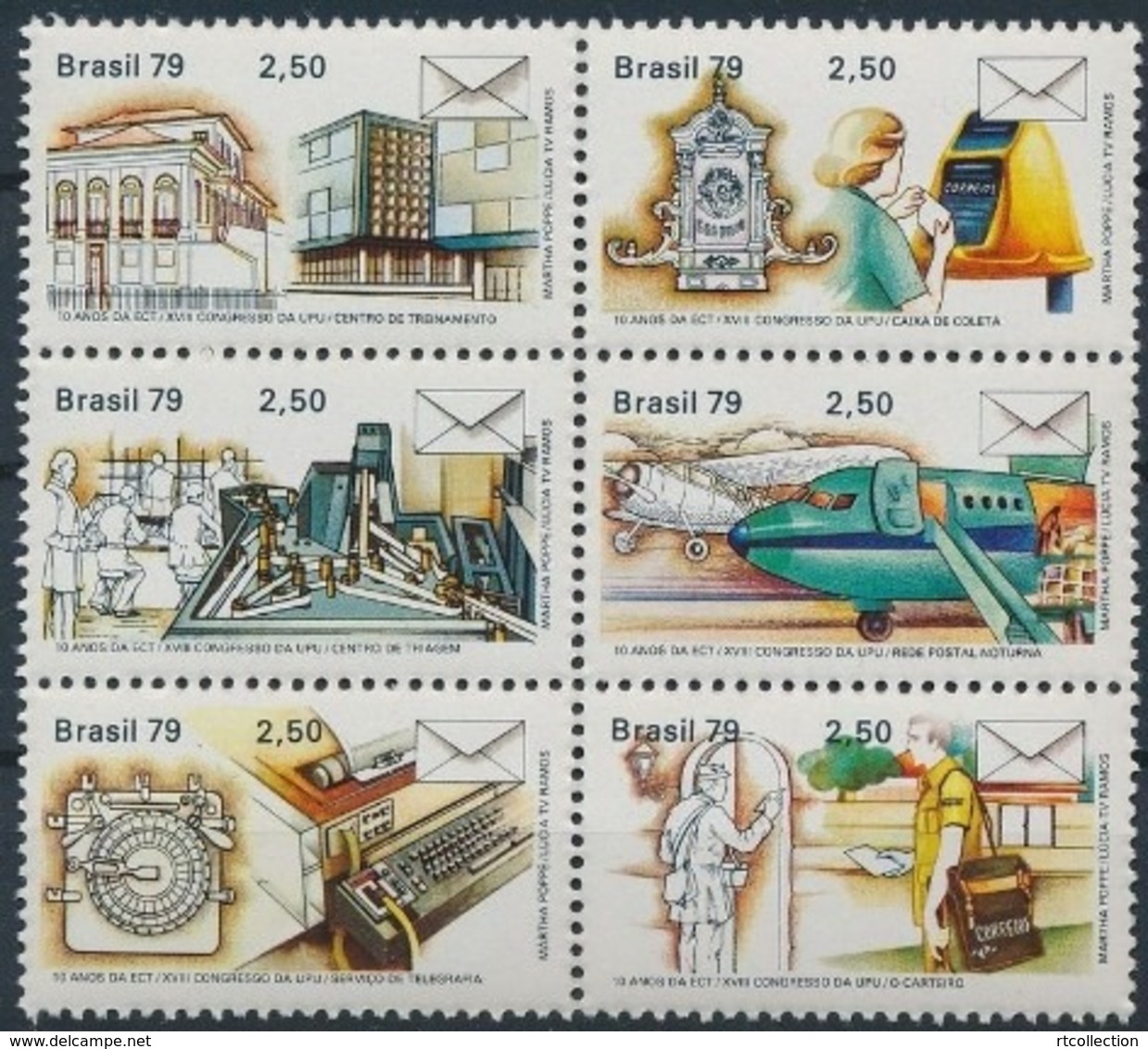 Brazil 1979 10th Post And Telegraph Department 18th U.P.U. Congress Transport Aviation Aircraft Stamps MNH SG1755a - UPU (Universal Postal Union)