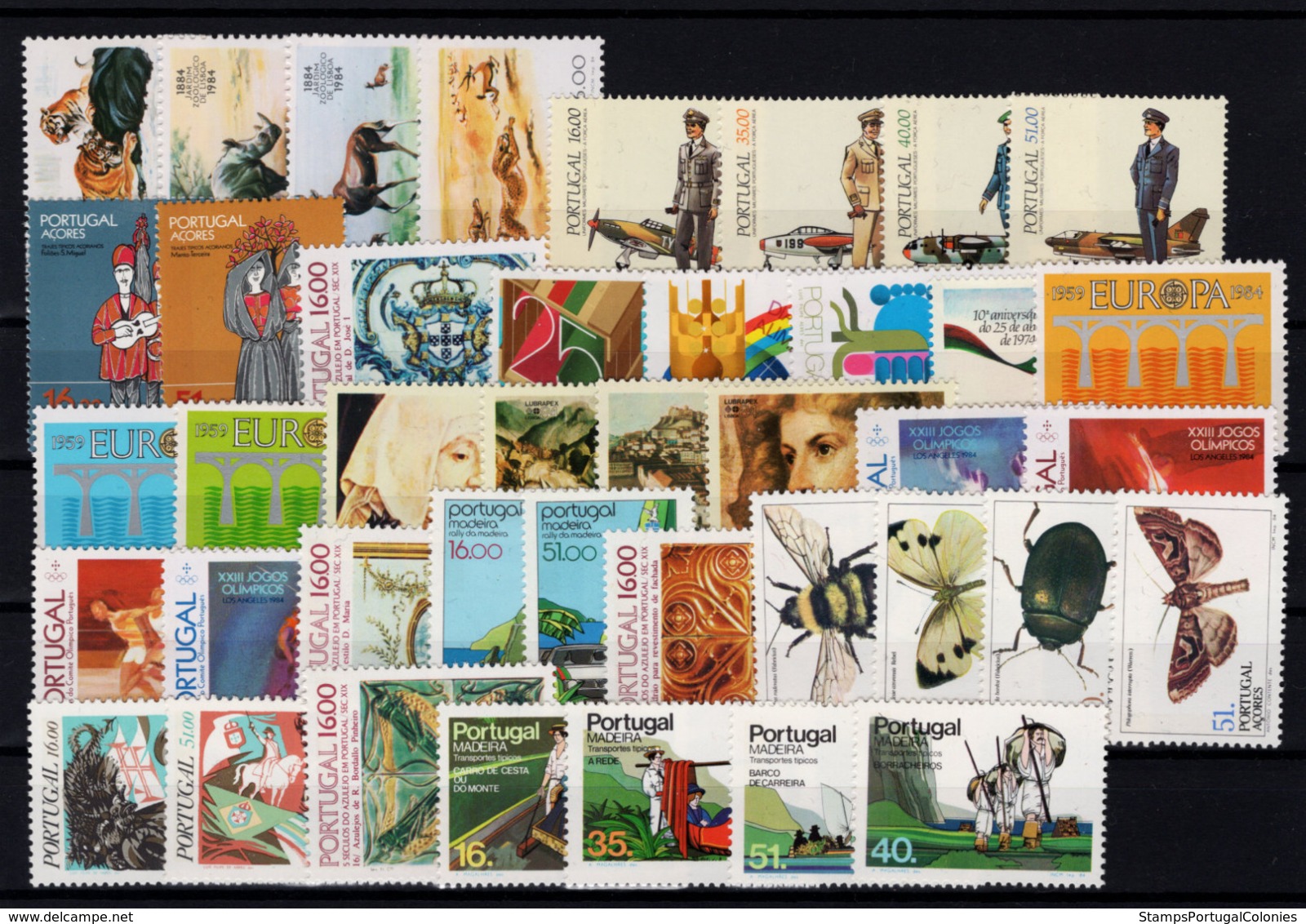 1984 Portugal Azores Madeira Complete Year MNH Stamps. Année Compléte NeufSansCharnière. Ano Completo Novo Sem Charneira - Années Complètes