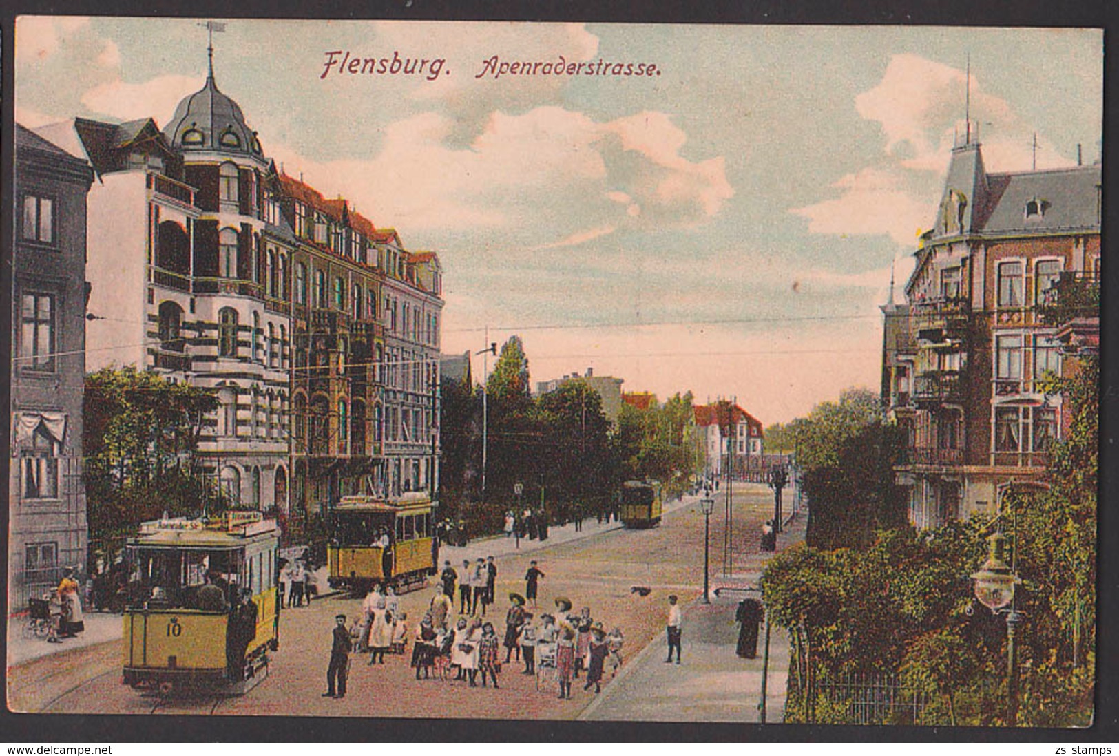 Flensburg Apenraderstraße Straßenbahn  CAk  Um 1905 - Flensburg