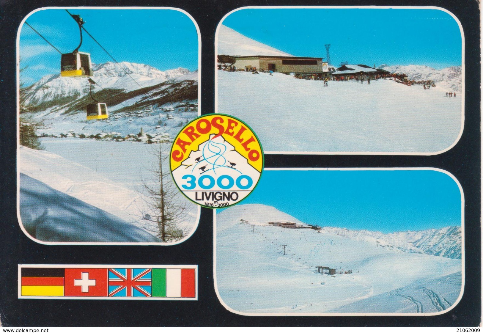 LIVIGNO - VEDUTINE MULTIVUES - CAROSELLO 3000 - CABINOVIA - CAMPI DA SCI - VIAGGIATA - Altri & Non Classificati