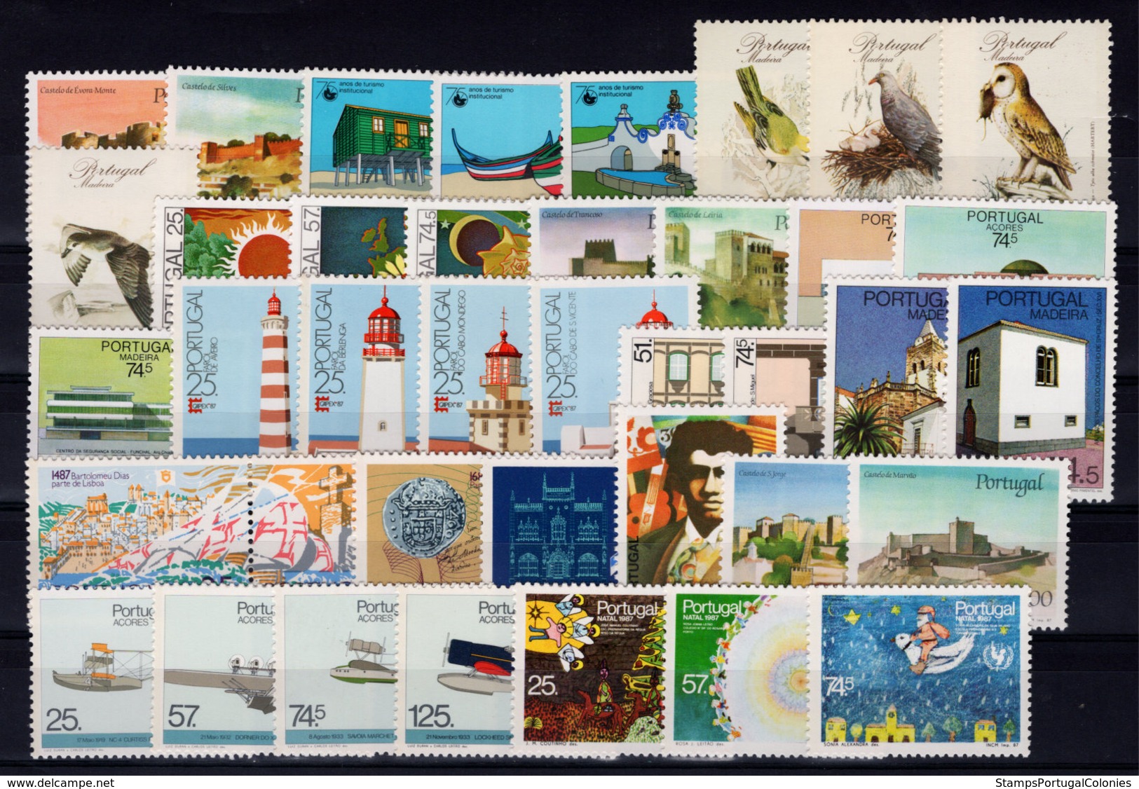 1987 Portugal Azores Madeira Complete Year MNH Stamps. Année Compléte NeufSansCharnière. Ano Completo Novo Sem Charneira - Années Complètes