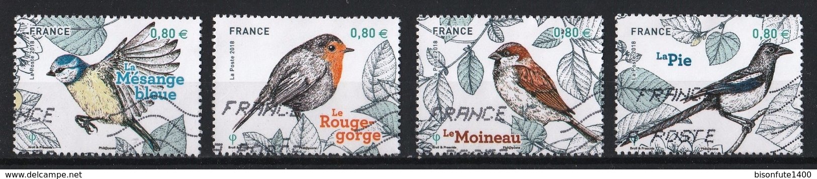 France 2018 : Timbres Yvert & Tellier N° 5238 - 5239 - 5240 Et 5241 Avec Oblit. Mécaniques. - Oblitérés