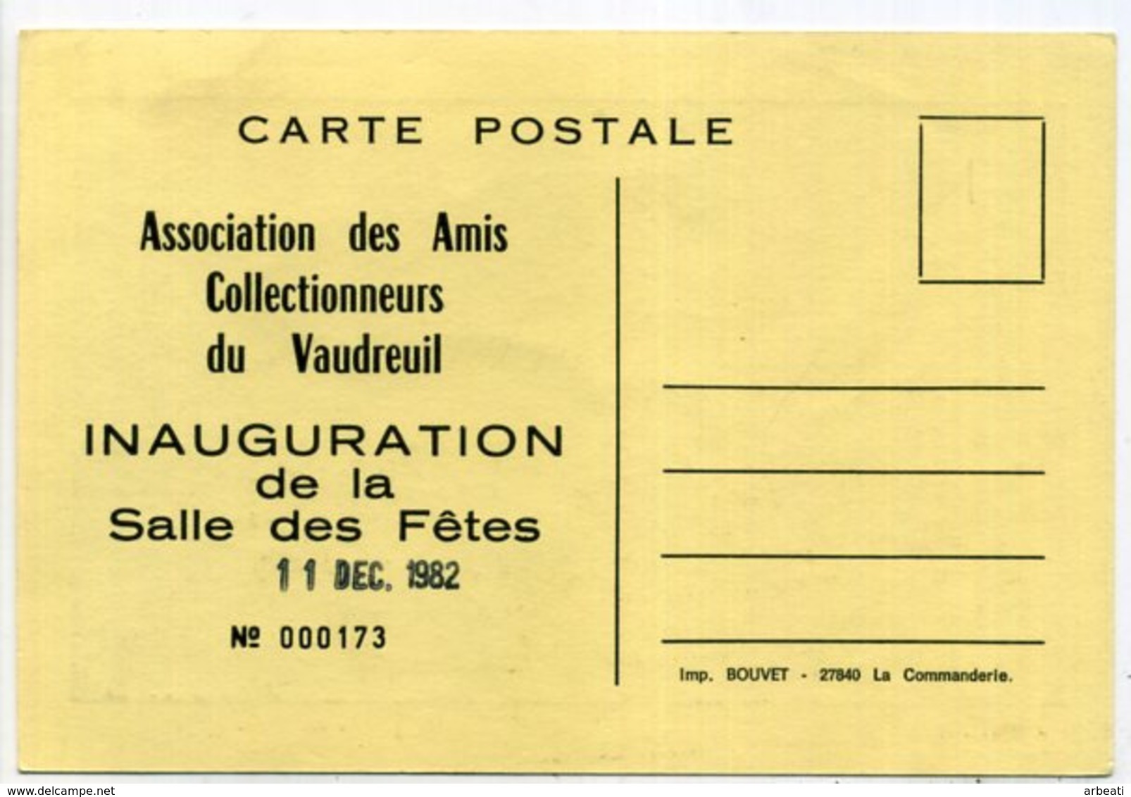 27 LE VAUDREUIL ++ Inauguration De La Salle Des Fêtes Le 11/12/1982 ++ - Le Vaudreuil