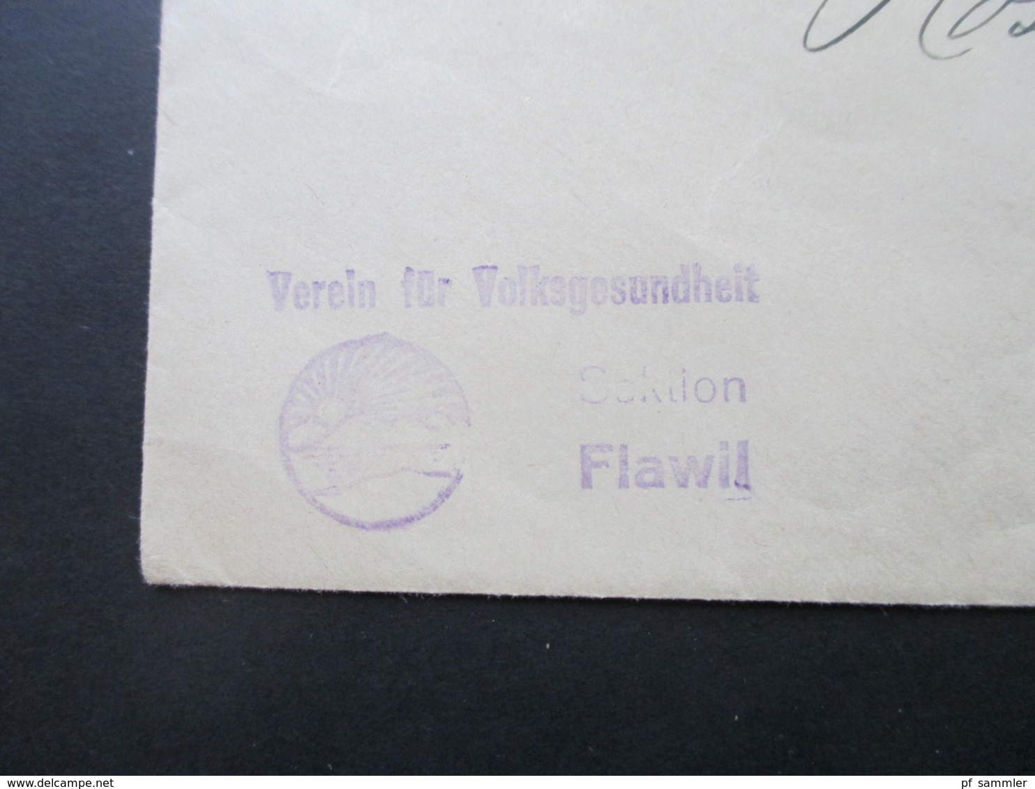 Schweiz 1958 Beleg Des Verein Für Volksgesundheit Sektion Flawill Mit Empfangsschein / Recepisse Ortsbrief - Brieven En Documenten