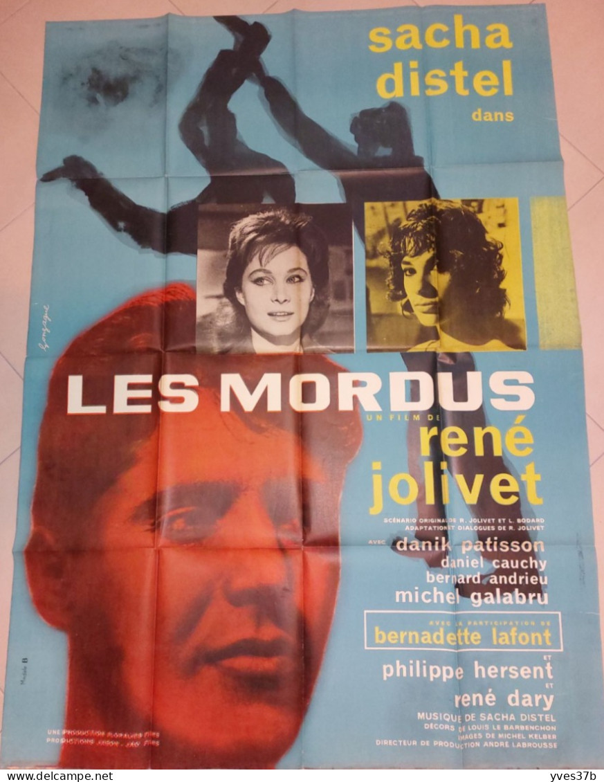 "Les Mordus De Paris" J. Richard, P. Doris, J.Morel, B. Lafont...1966 - 120x160 - TTB - Manifesti & Poster