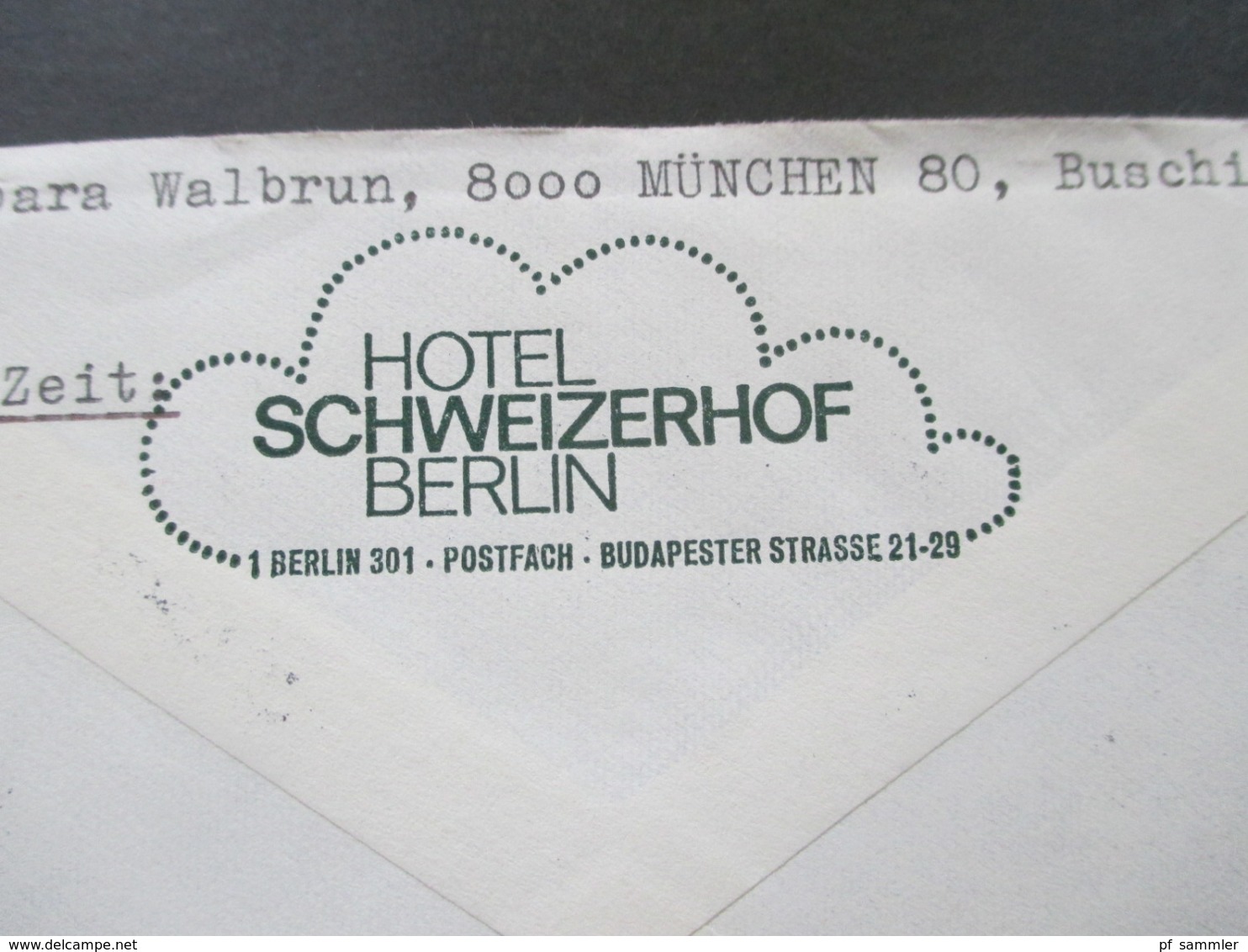 Berlin 1971 SST Historische Ausstellung Umschlag Des Hotel Schweizerhof Berlin Einschreiben Berlin 462 Vn 1 Berlin 12 - Lettres & Documents