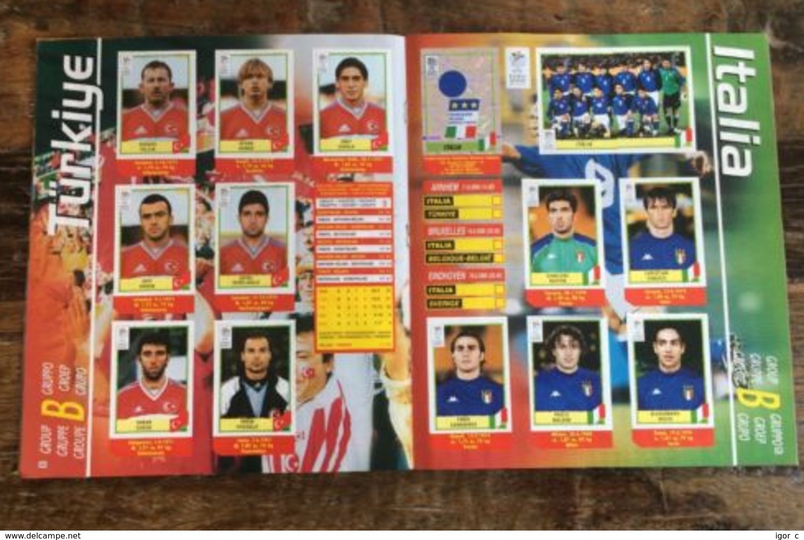 Panini UEFA EURO 2000 football fussball soccer ALBUM WITH ALL 358 STICKERS INSIDE; PERFECT CONDITION; NO RESULTS ENTERED