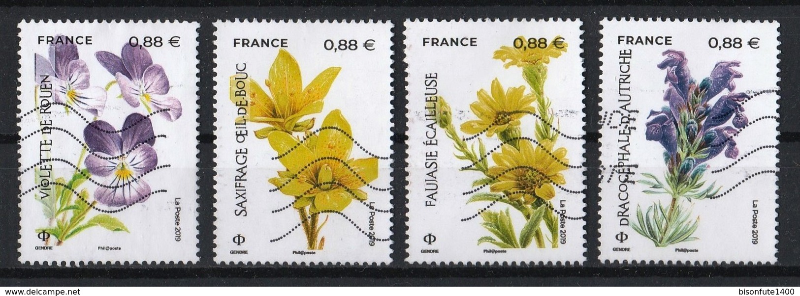 France 2019 : Timbres Yvert & Tellier N° 5321 - 5322 - 5323 Et 5324 Avec Oblit.mécaniques. - Gebruikt