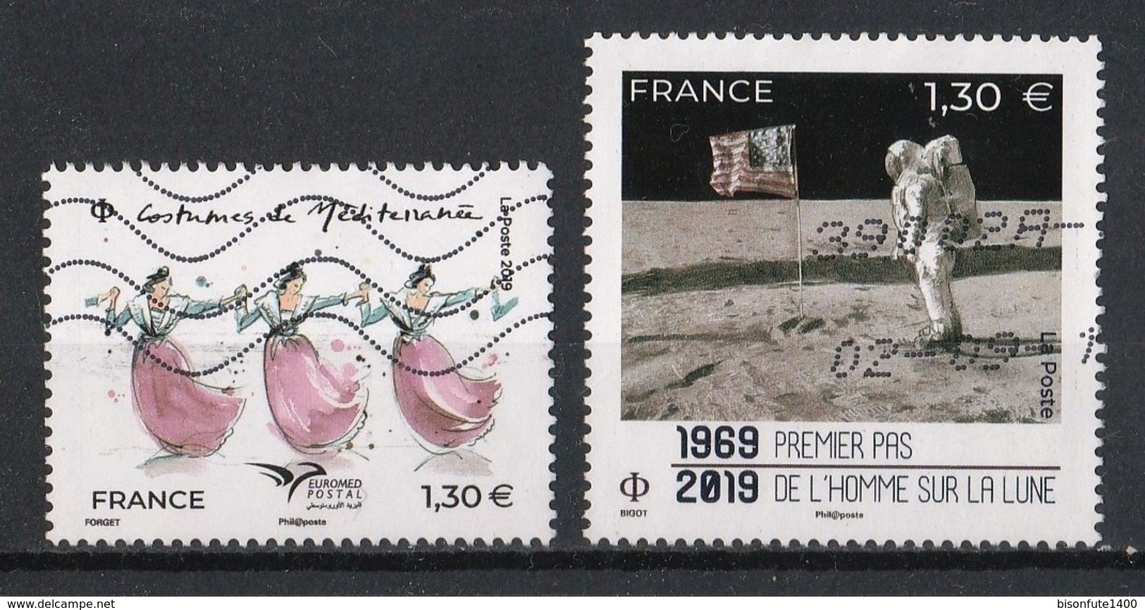 France 2019 : Timbres Yvert & Tellier N° 5329 - 5332 + Vignette - 5334 - 5335 - ???? Et ???? Avec Oblit.mécaniques. - Oblitérés