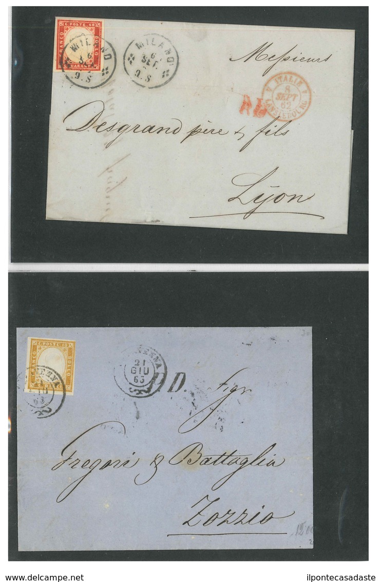 Covers ) ANTICHI STATI: SARDEGNA 1820/1862 | Insieme di 16 lettere del periodo. Notati 4 "Cavallini" con impre