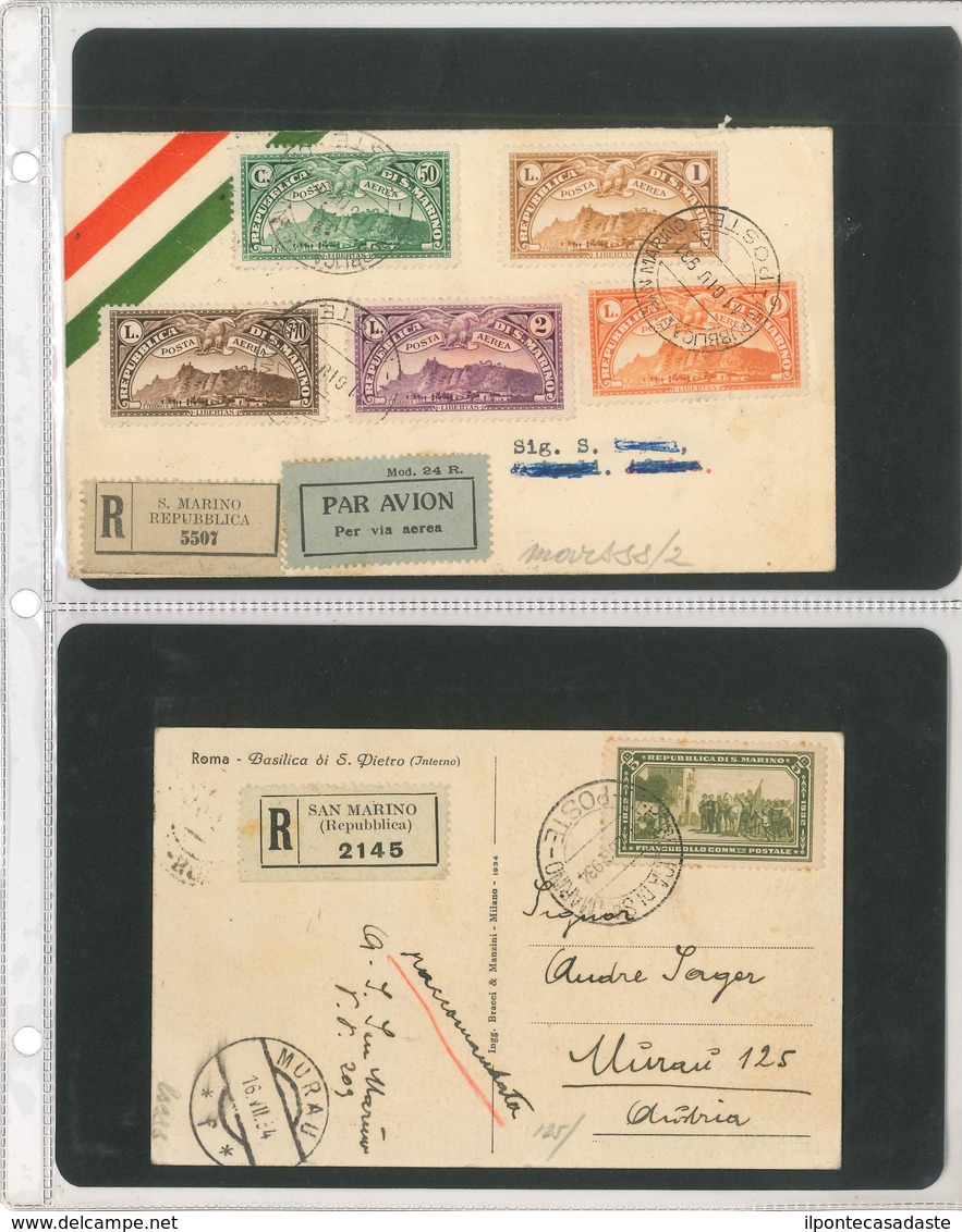 Covers/FDC ) SAN MARINO 1924/1952 | Lotto Formato Da Oltre 25 Buste Del Periodo. Notate Buone Affrancature Tra Cui - Autres & Non Classés