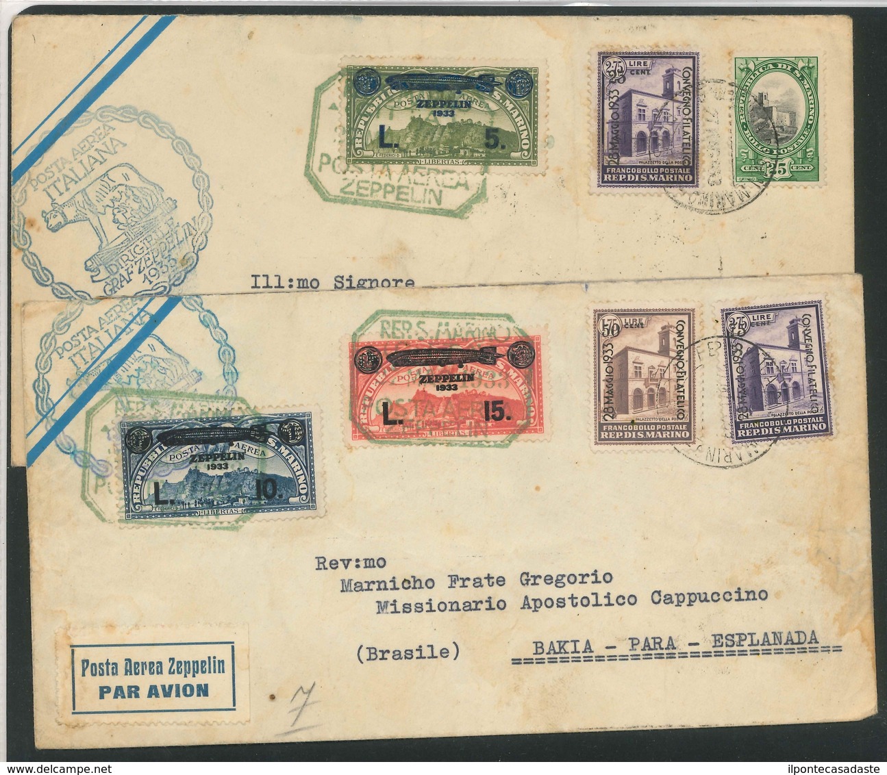 Covers/FDC ) SAN MARINO 1924/1952 | Lotto formato da oltre 25 buste del periodo. Notate buone affrancature tra cui