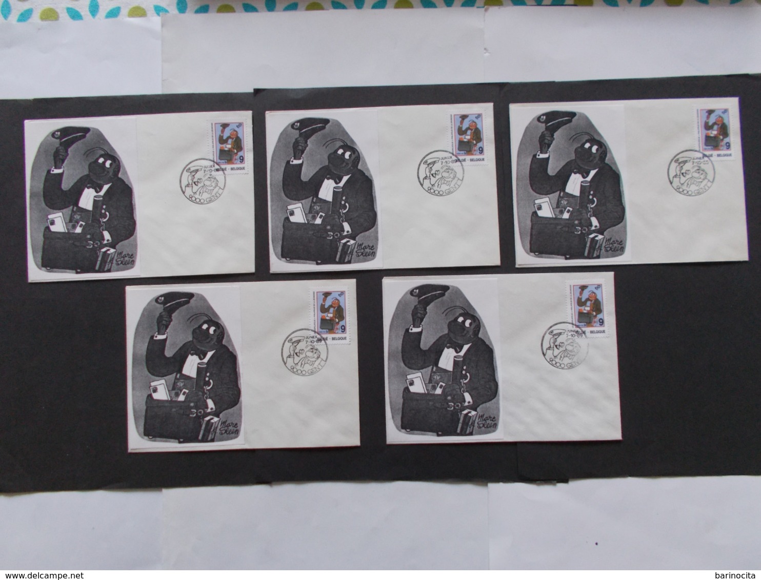 BELGIQUE  -   LOT DE  5 Enveloppes   Themes  De La BD  Année 1989  Du N° 2339  ( 36 ) - Cartes Souvenir – Emissions Communes [HK]